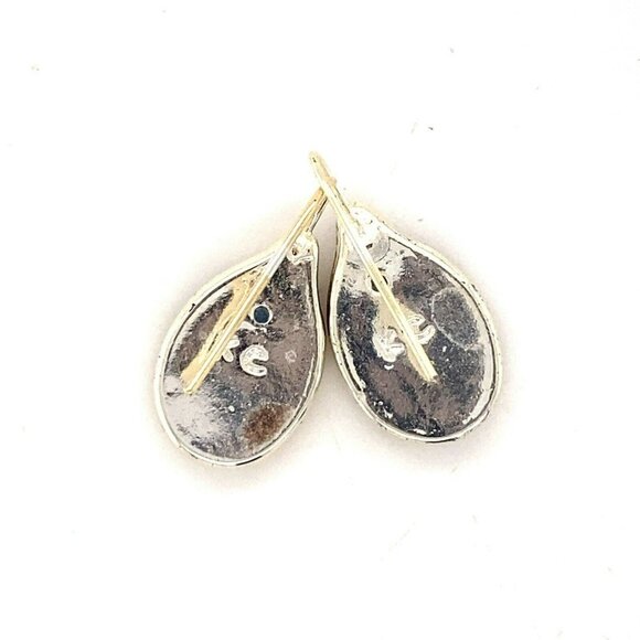 Artisan Sterling Silver & Blue Swirl Resin Pierced Hook Back Dangle Earrings! 28 - Picture 6 of 6